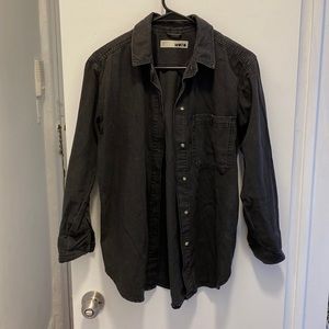 Black denim bottom down